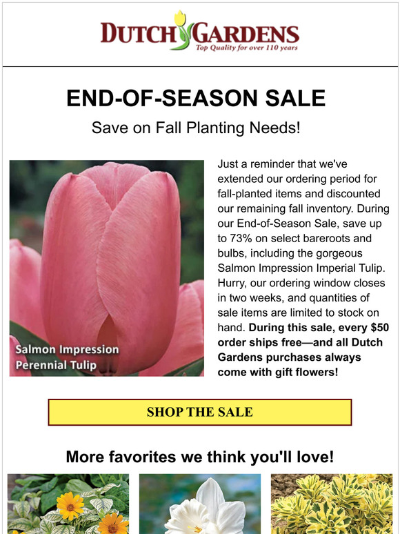 Just 2 weeks left to order fall-planted bulbs!