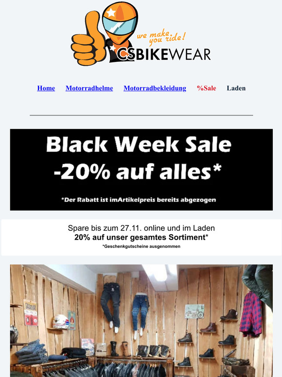 Black Week bei CS BikeWear