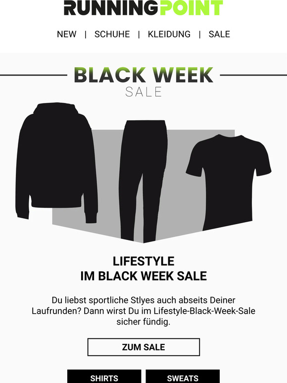 Black Week Sale - sportliche Styles für jeden Tag zu Top-Preisen