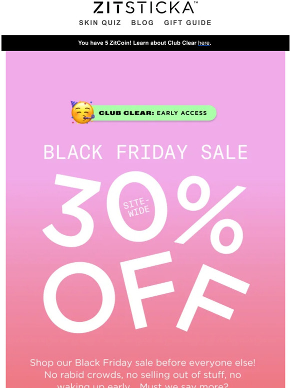 ICYMI: 30% Off! Shop Black Friday 𝙀𝙖𝙧𝙡𝙮!
