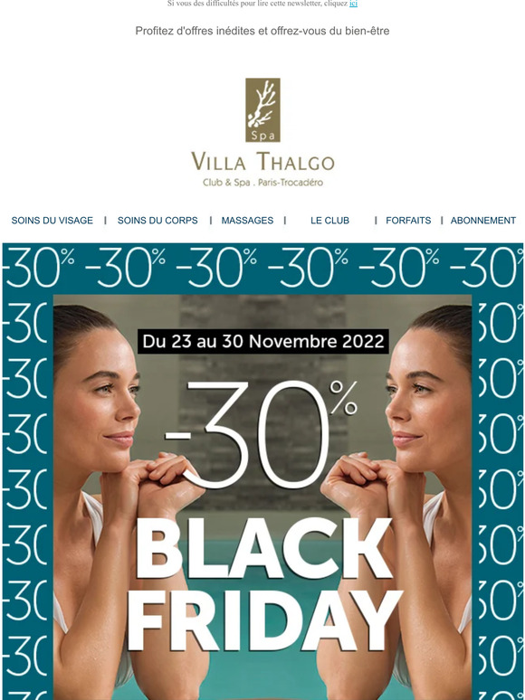 J-2 avant le Black Friday à la Villa Thalgo !