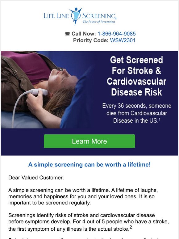A simple screening can be worth a lifetime...