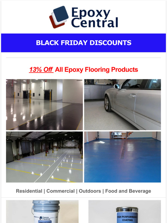 BLACK FRIDAY Sale 13% Off 📢 All Epoxy Flooring Products