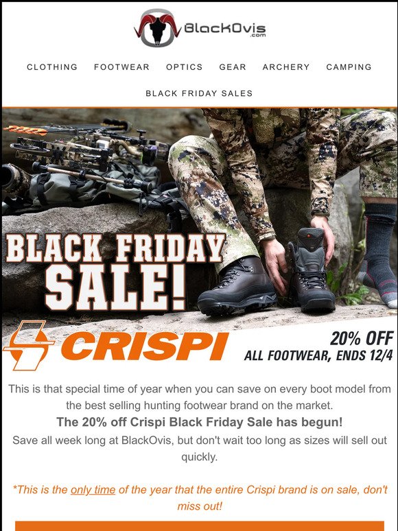 CRISPI Hunting Boot Annual Sale is Live!