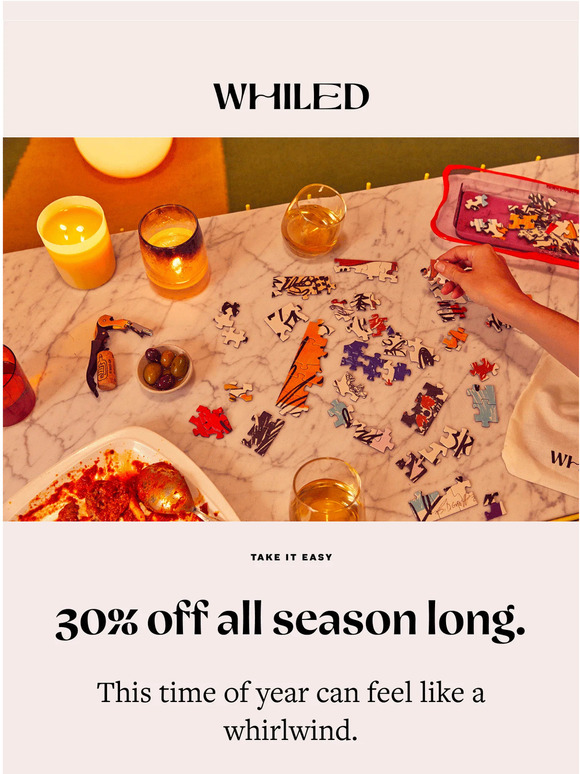 Relax this holiday season with 30% off our puzzles