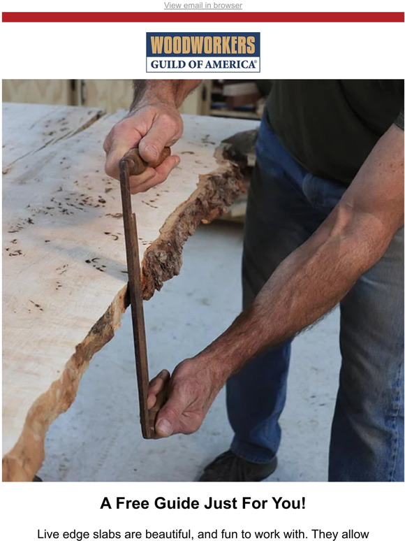 Woodworkers Guild of America How to Use Live Edge Slabs Milled