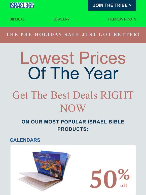 —, get UP TO 80% OFF the best Israel…