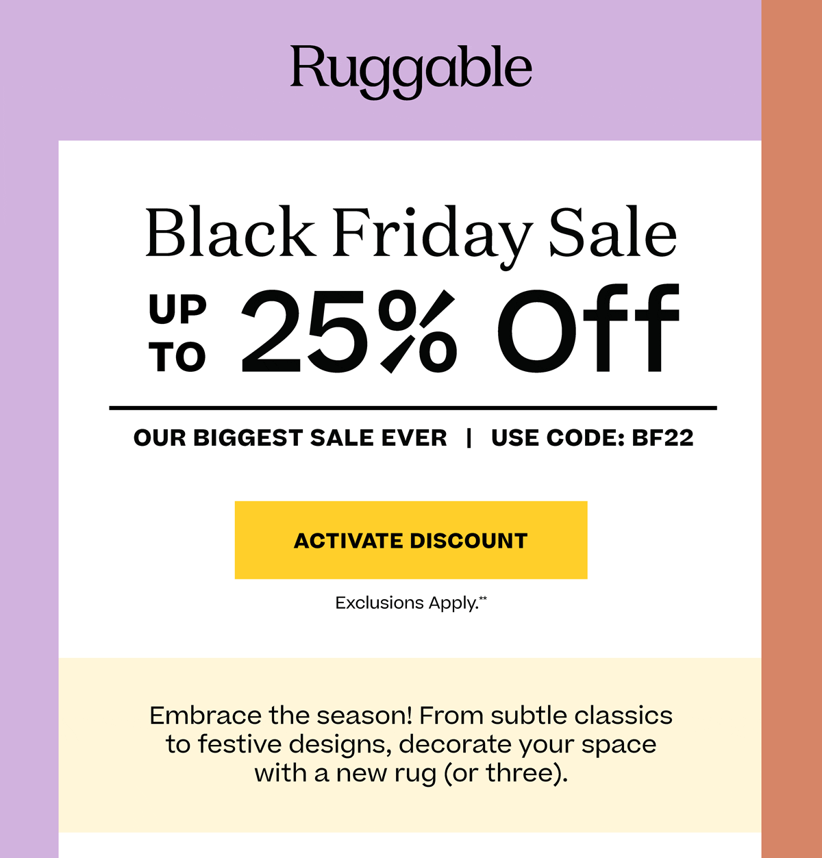 Ruggable Save BIG for Black Friday Milled