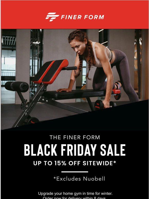 Black Friday Starts Today with Finer Form At-Home Exercise Equipment