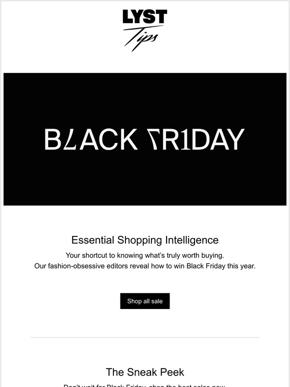 Your Sneak Peek: Get Ahead of Black Friday Sales