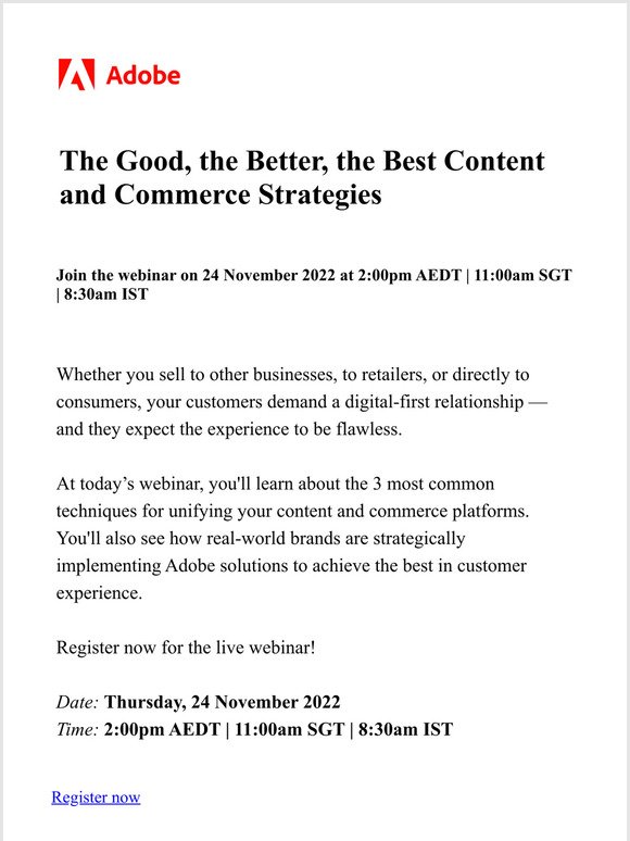 [Webinar Today] The Good, the Better, the Best Content and Commerce Strategies