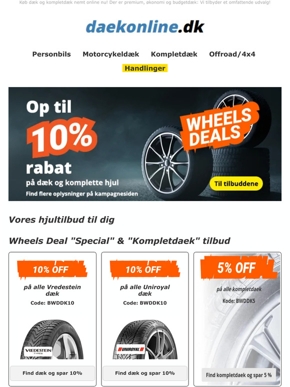 Spar op til 10 % med Black Wheels Deals