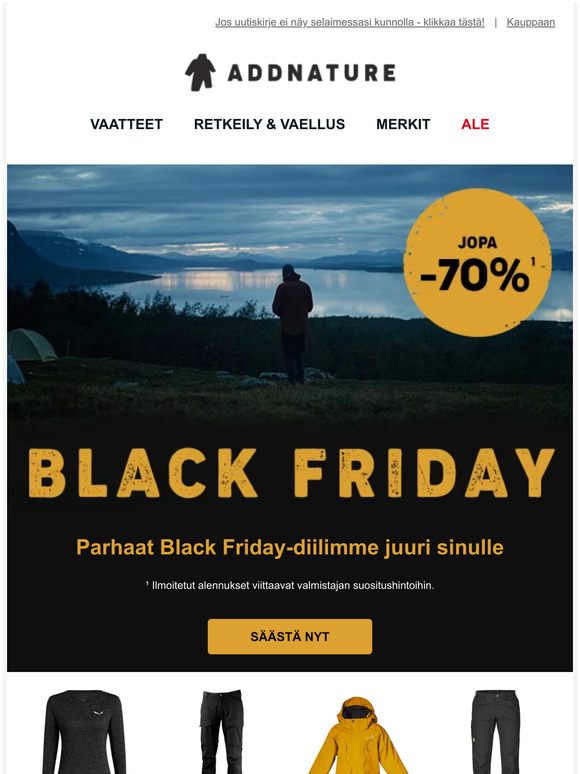 Tsekkaa parhaat Black Friday-diilimme