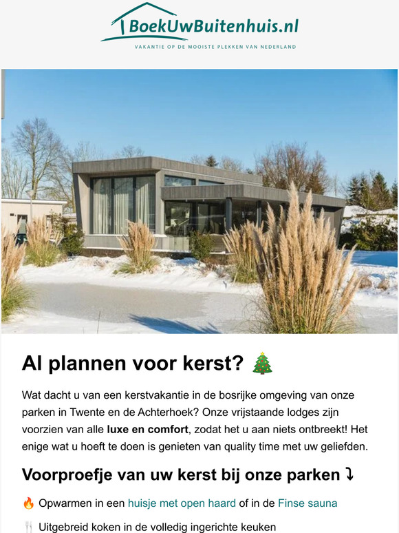 Heerlijke kerstdagen bij BoekUwBuitenhuis 🎄
