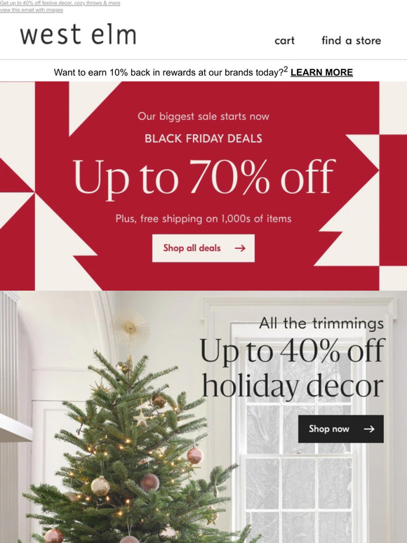 West Elm Holiday musthaves, now on sale Milled