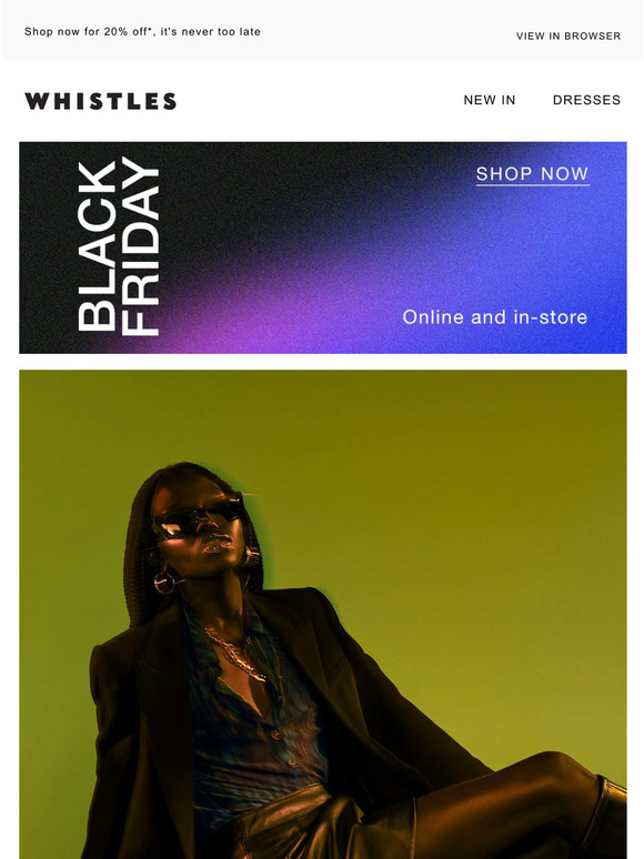 whistles New in never looked so good Milled