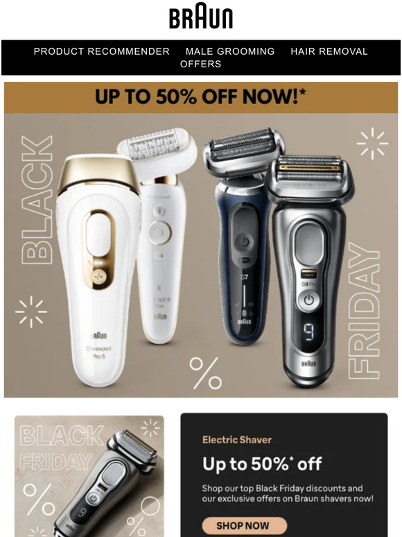 Up to 50% Off Shavers, IPL, Trimmers & Epilators!
