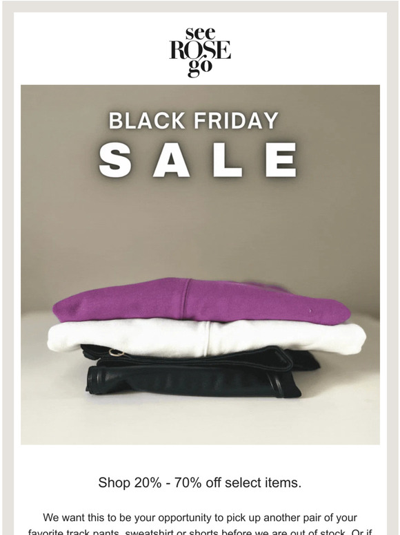 Black Friday 20% - 70% off
