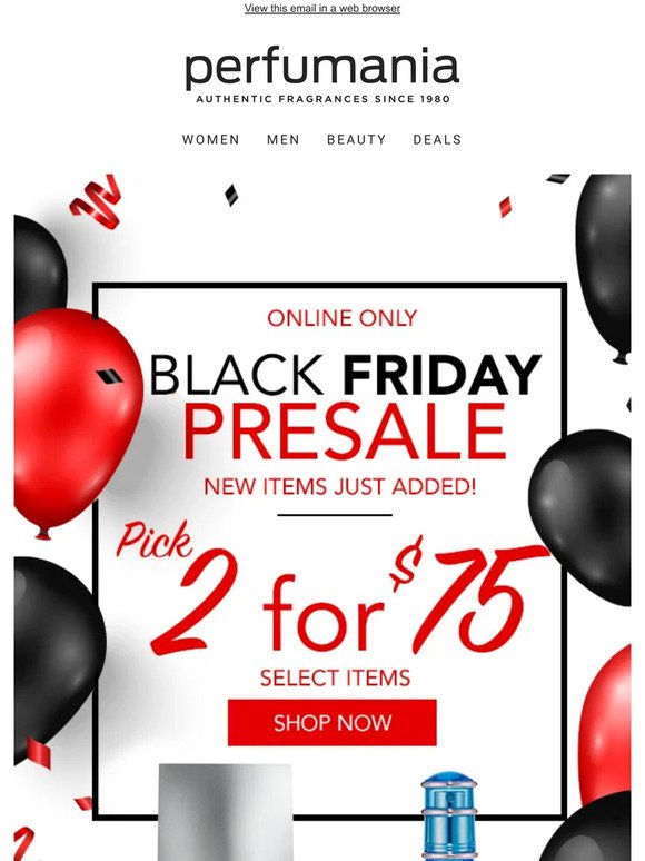Early Black Friday Event: Pick 2 for $75