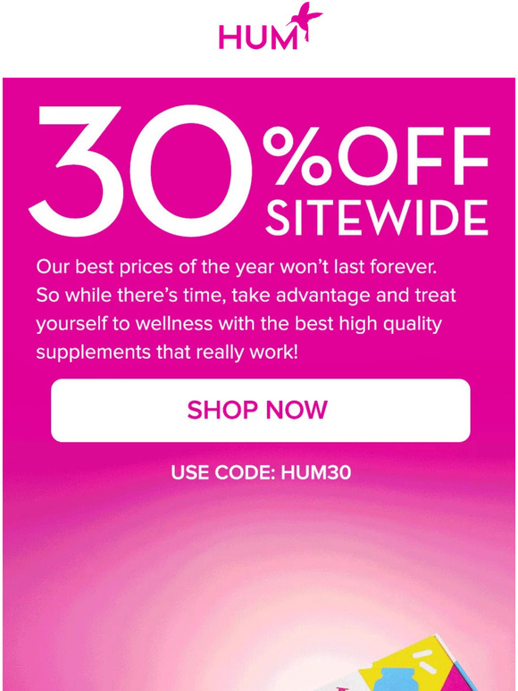 HUM Nutrition Email Newsletters Shop Sales, Discounts, and Coupon Codes