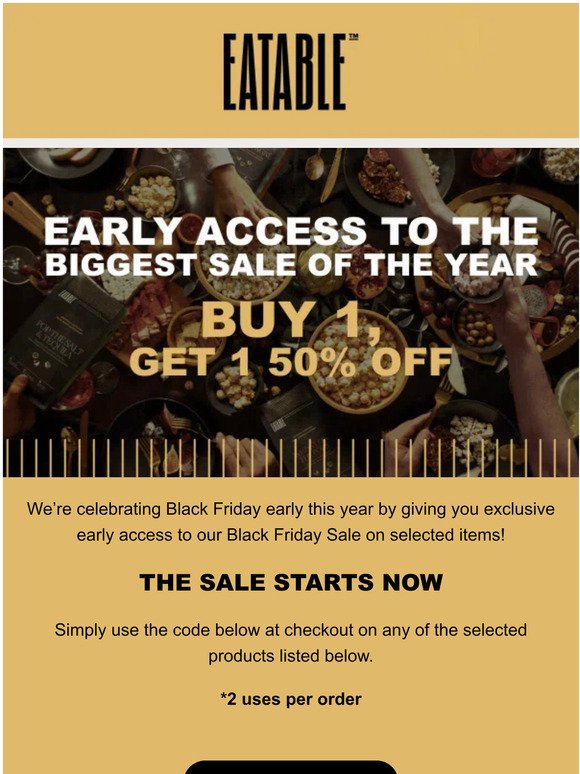 50% Off Early Access To The Biggest Sale Of The Year 🤩