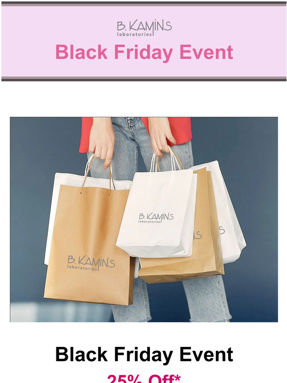 B. Kamins Black Friday Event 25% Off