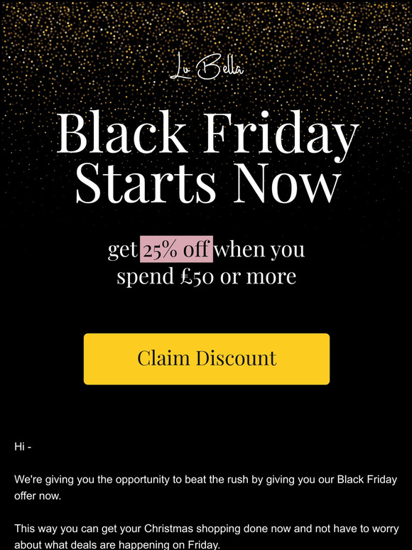 Your Black Friday Starts Now
