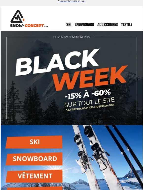 BLACK WEEK : -15% à -60% sur tout le site !