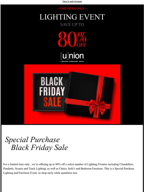 Special Event Black Friday Sale