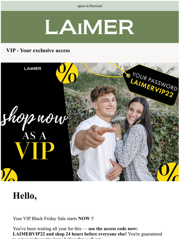 VIP Shopping starts NOW! 🛒🖤
