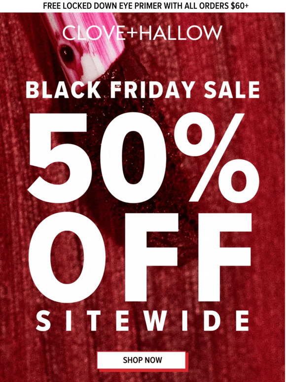 Half Off Our Whole Site 🖤