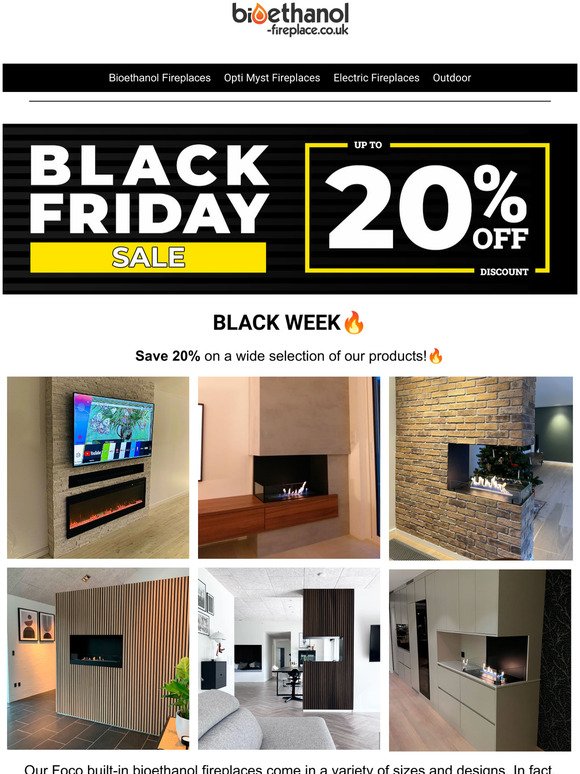 Save 20% on built-in fireplaces!🔥