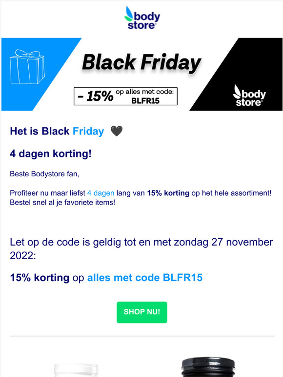 15% korting op het HELE assortiment🖤🤑