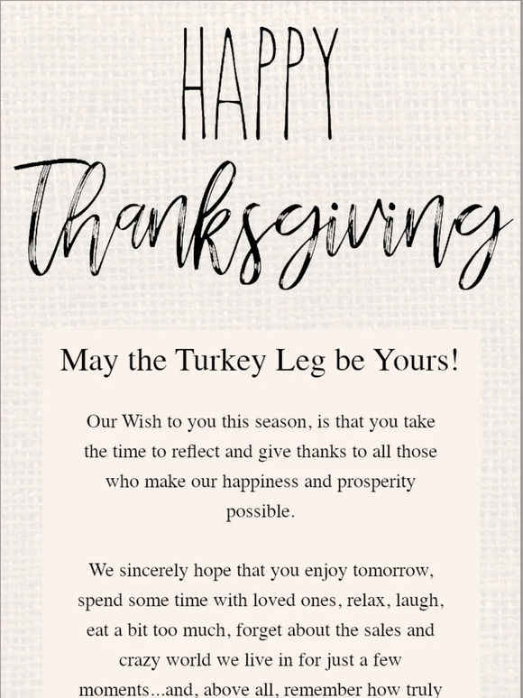 Thanksgiving wish to you and your...