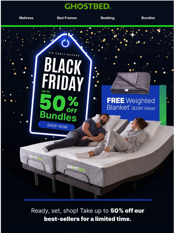 GhostBed Get. In. Here. Now... Black Friday is LIVE Milled