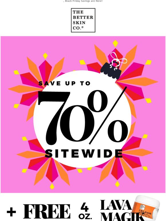 Shop Early and Save! Up to 70% Off