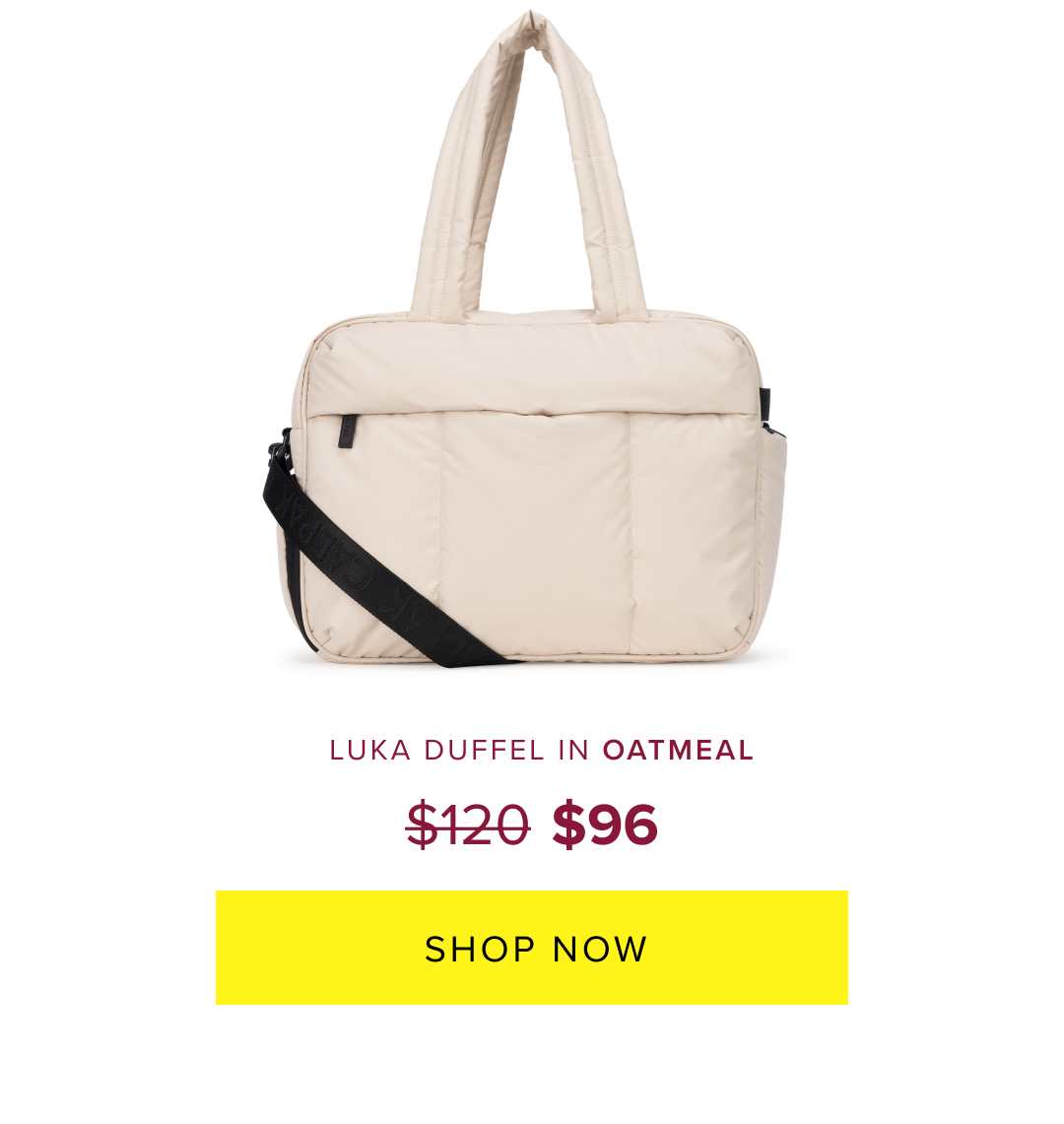 Luka Duffel | CALPAK Oatmeal