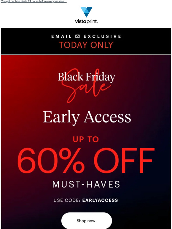 [BLACK FRIDAY EARLY ACCESS] Up to 60% off must-haves