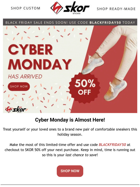 Cyber Monday starting now! 50% off SITEWIDE