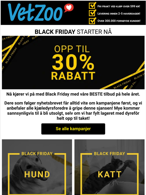 BLACK FRIDAY STARTER NÅ!
