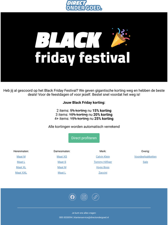 Black Friday Festival gaat hard, wees er op tijd bij!