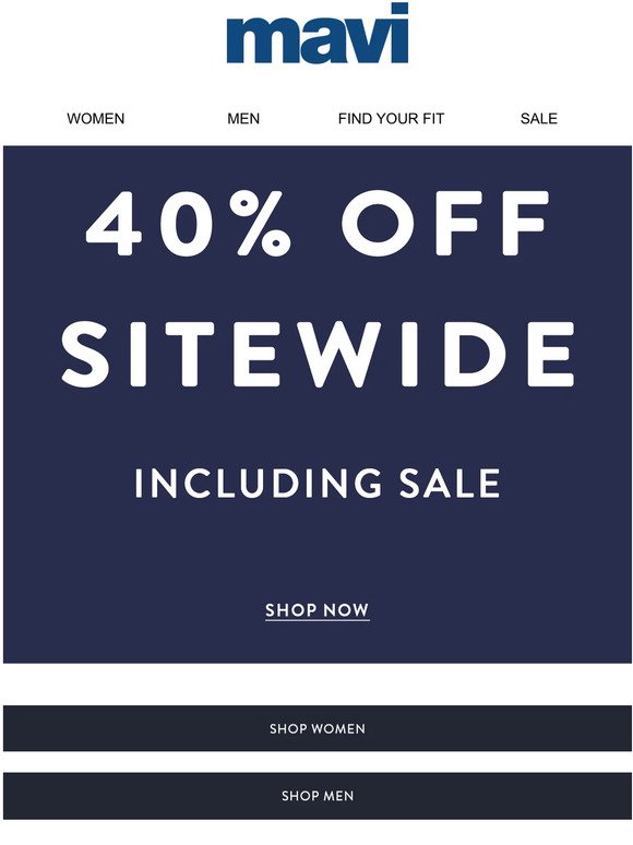 40% Off now includes SALE items