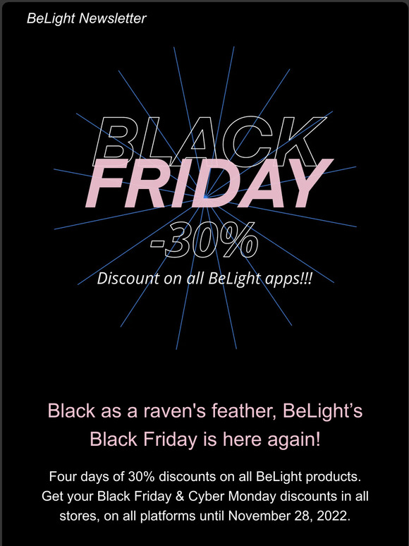 BeLight’s Black Friday is here!