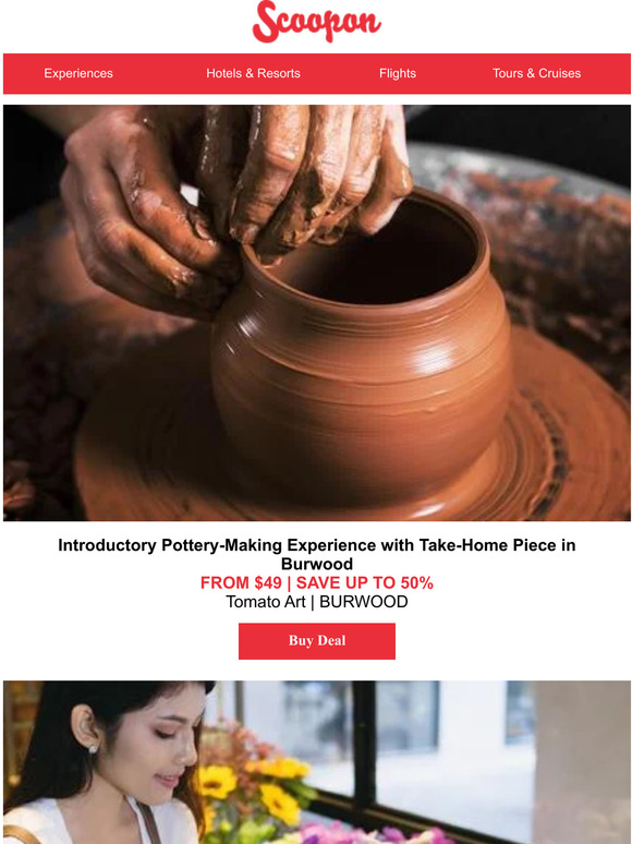 Scoopon Sydney Introductory Pottery Experience with TakeHome Piece