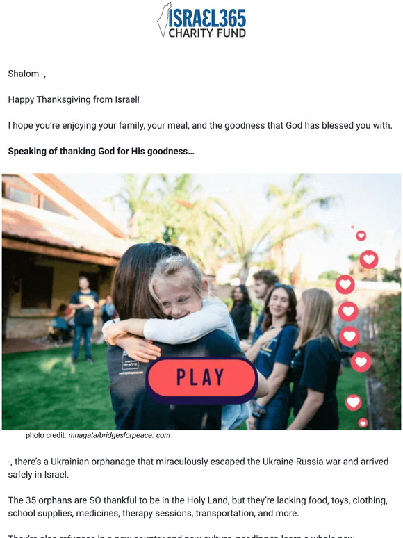 I promise, this IS NOT a Thanksgiving sale email, —