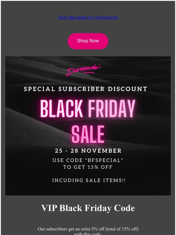 Special VIP Only Black Friday Sale code 😻