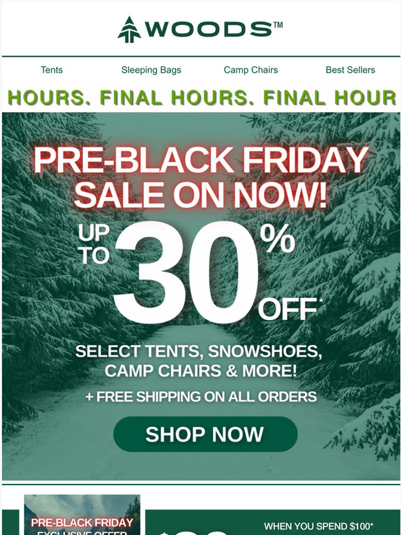 Final Hours To Save - Shop Now! 🏕️