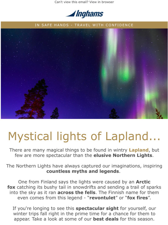 Inghams Come and see the Northern Lights in Lapland Milled