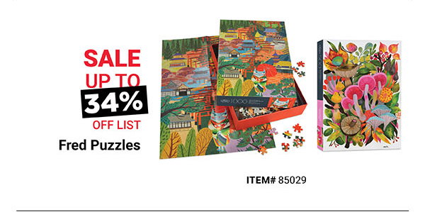 Fred Puzzles Sale Up to 34% Off List
