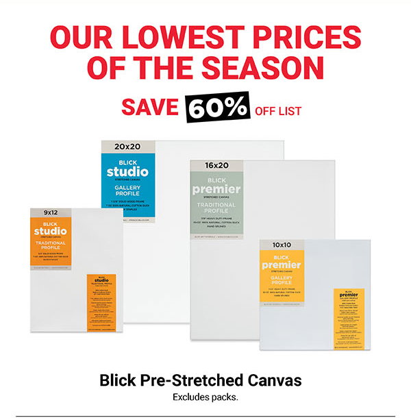 Blick Pre-Stretched Canvas Save 60% Off List
